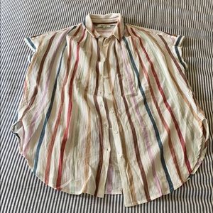 Madewell Striped central drapey Top